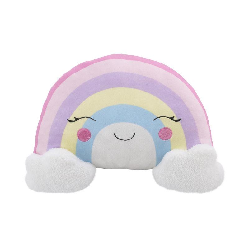 NoJo Little Love by NoJo Rainbow Shaped Plush Sherpa Decorative Pillow with Clouds