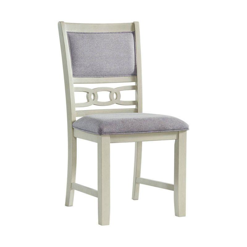 Bisque Upholstered Wood Transitional Side Chair