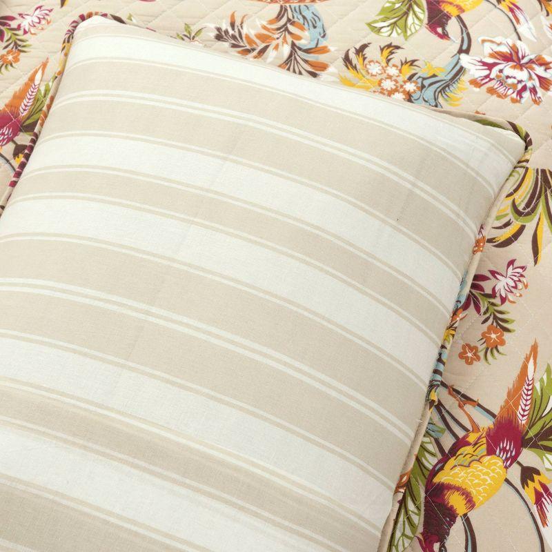 Lush Décor 3pc Dolores Reversible Cotton Quilt Set Neutral