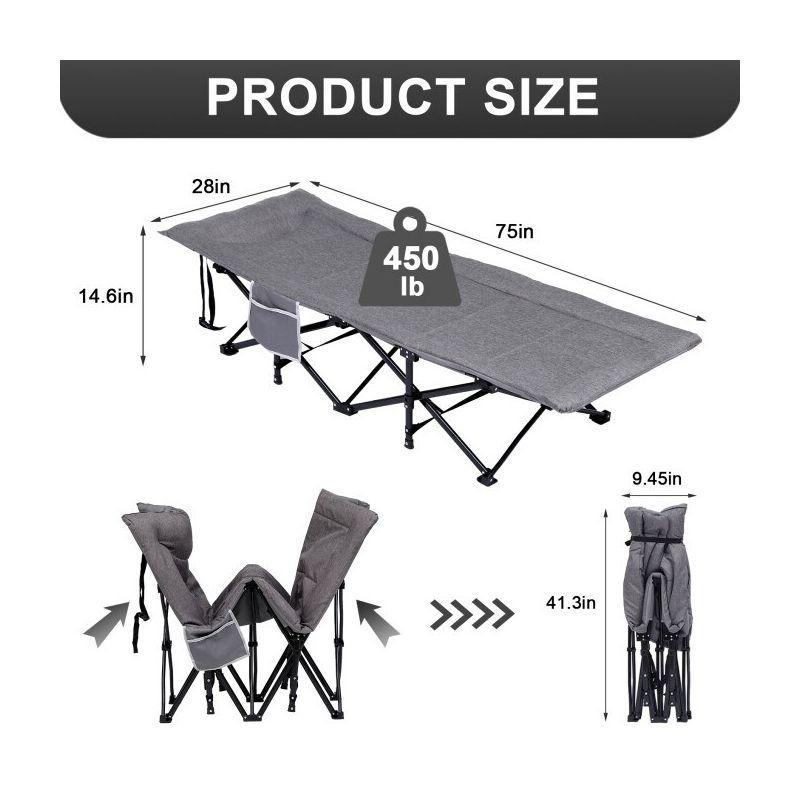 SUGIFT Folding Camping Cot & Bed Heavy-Duty for Adults Kids w/ Carrying Bag