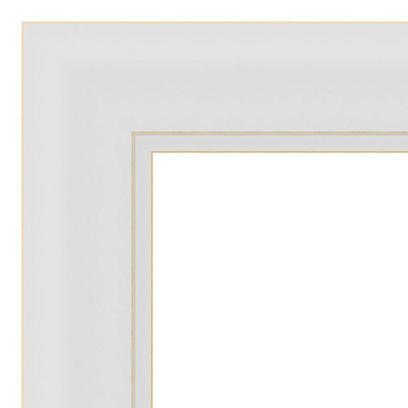 Amanti Art Natural Cork Board Framed Flair Soft White Bulletin Board 34 in. x 16 in.