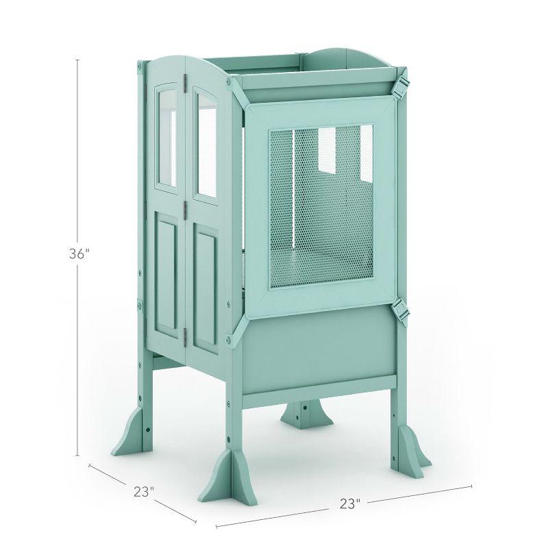 Mint Foldable Wooden Toddler Kitchen Helper Tower