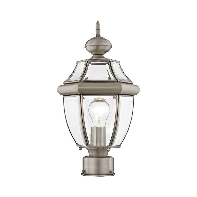 Lighting Lumens Outdoor Post Lantern Pendant Lighting Fixture - with Clear Glass Shade