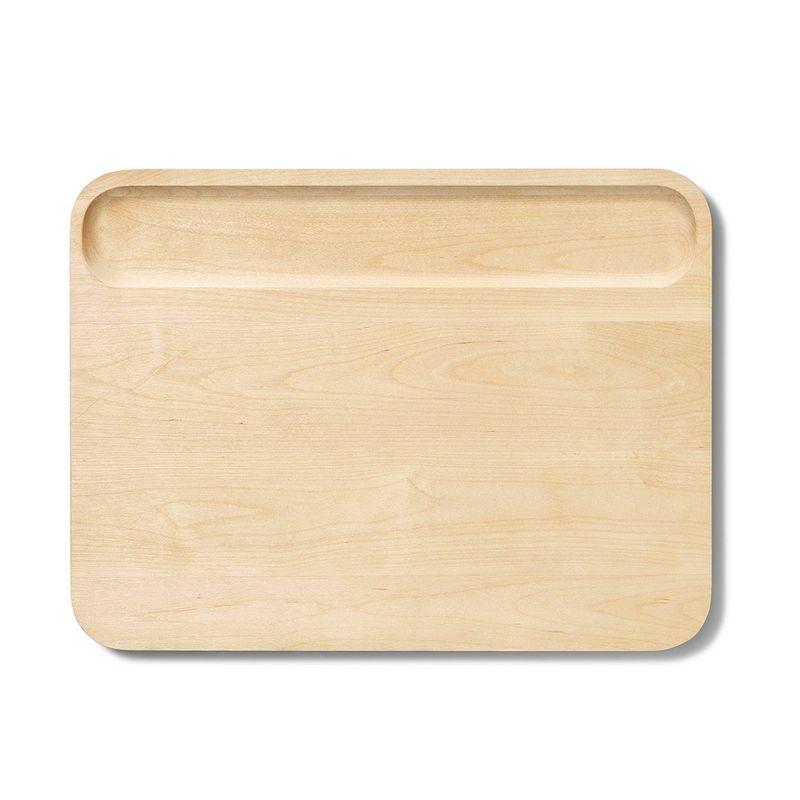 Medium Natural Birch Wood Cutting Board with Recessed Groove