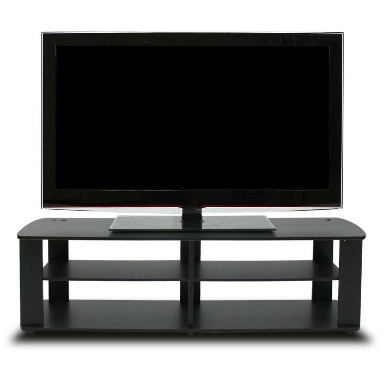 Furinno Mid-century 3-Tier Entertainment Center TV Stand for TVs up to 45" Black