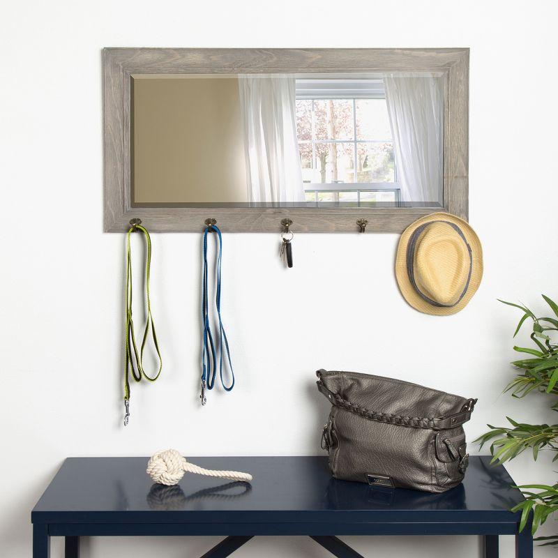 36" x 18" Pub Mirror with Metal Hooks - DesignOvation