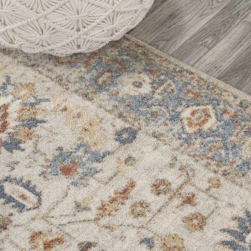 JONATHAN Y Hiero Persian Border Low-Pile Machine-Washable Indoor Area Rug