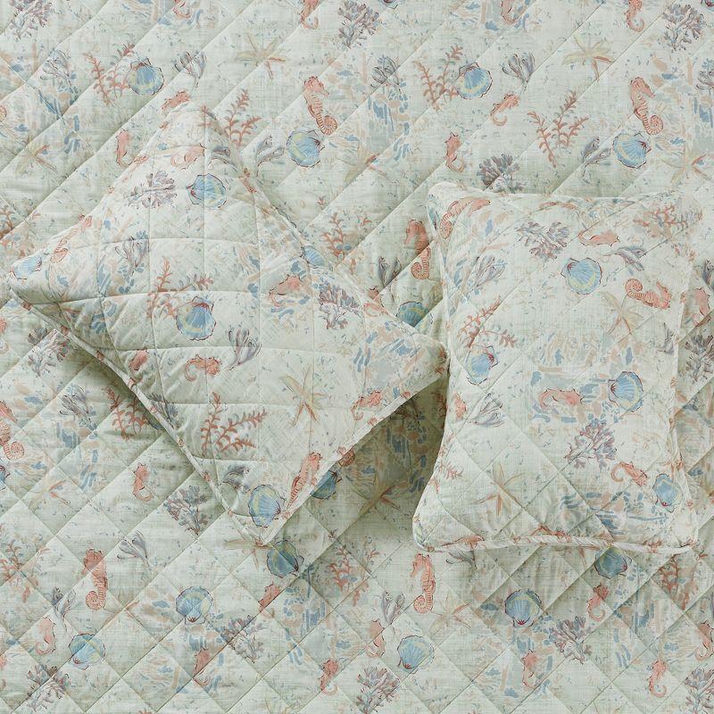 Patina Vie Maison Coastal Inspired Reversible Quilt Set with Shams