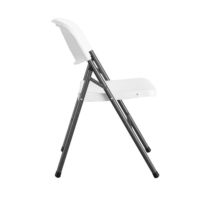 COSCO Commerical Plastic Folding Chairs, 4-Pack, White Speckle