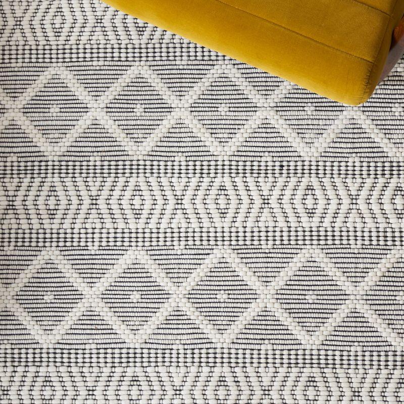 Marbella MRB751 Flat Weave Indoor Area Rug - Ivory/Black - 8'x10' - Safavieh