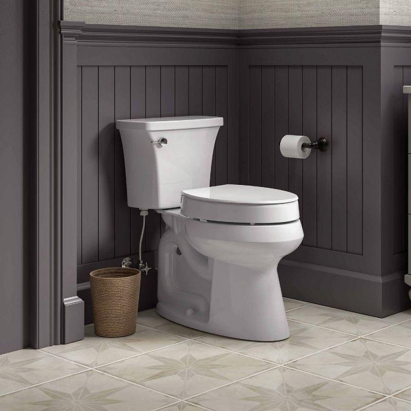 Hyten Elevated Toilet Seat with Quiet-Close Lid and Seat and Grip-Tight Bumpers