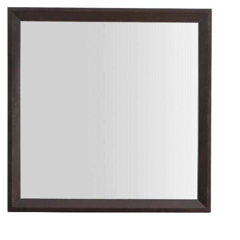 Classic Square 36"x36" Silver Wood Framed Dresser Mirror