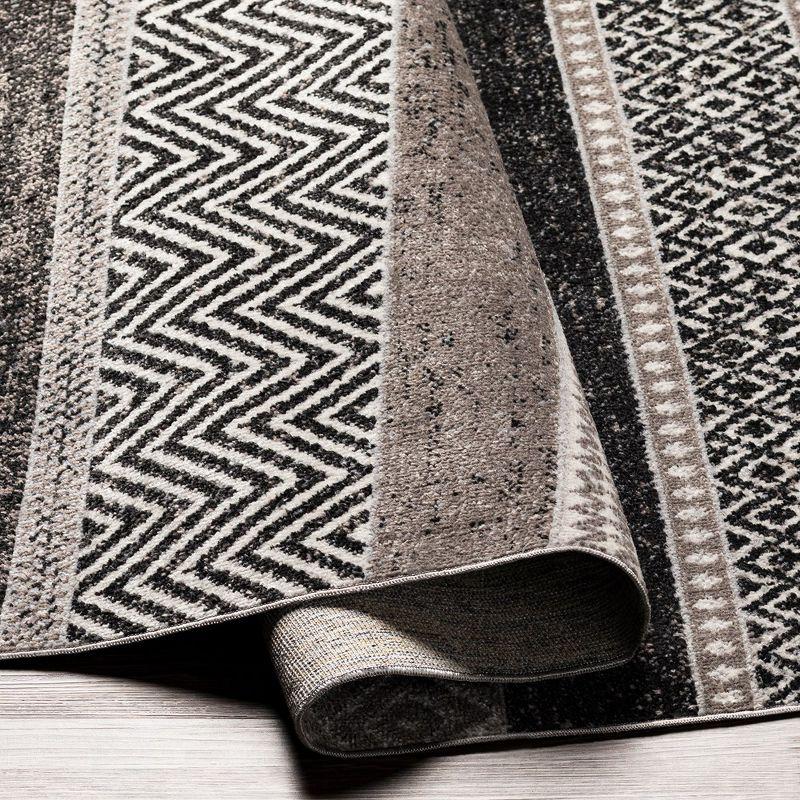 Mark & Day Sandborn Washable Woven Indoor Area Rugs Medium Gray