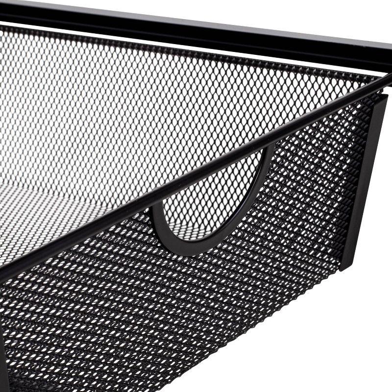 Honey-Can-Do 3 Drawer Rolling Cart Black: Utility Storage Cart with Fade-Resistant Steel, Universal Placement, 35.6" Height
