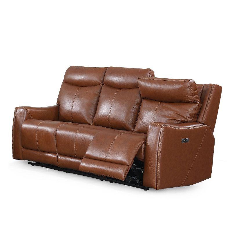 Natalia Power Recliner Sofa Caramel Leather - Steve Silver Co.