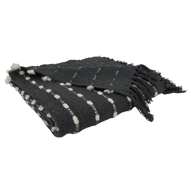 Saro Sevan Collection Hand Woven Throw Blanket