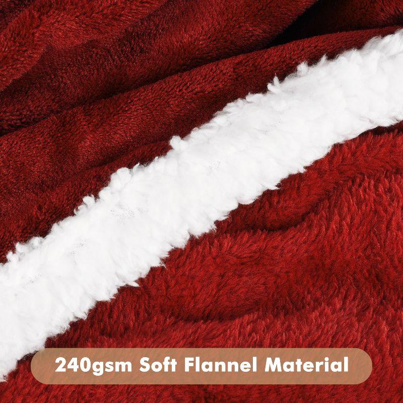 Tirrinia Hood Wearable Blanket for Adult Women and Men, Super Soft Comfy Warm Plush Throw with Sleeves TV Blanket Wrap Robe Hoodie Cover for Sofa, Couch 72" x 55"