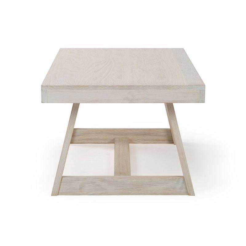 Plank+Beam Farmhouse Coffee Table, 48" Solid Wood Tables for Living Room, Rectangular Center Table