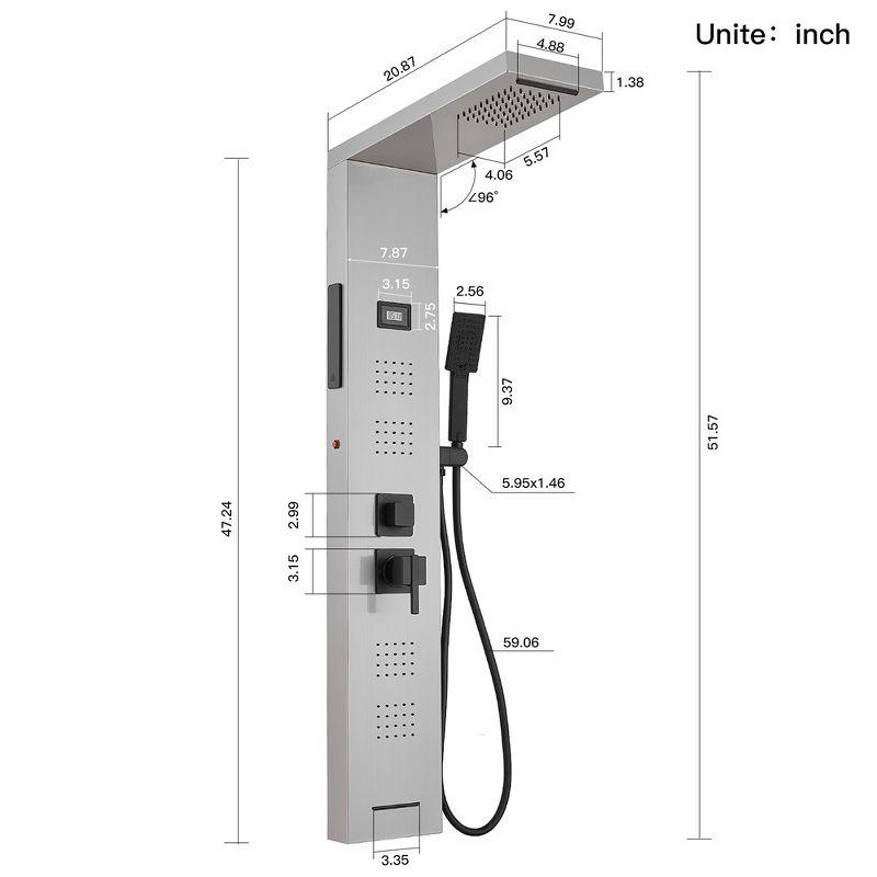 52'' Shower Panel with Fixed Shower Head