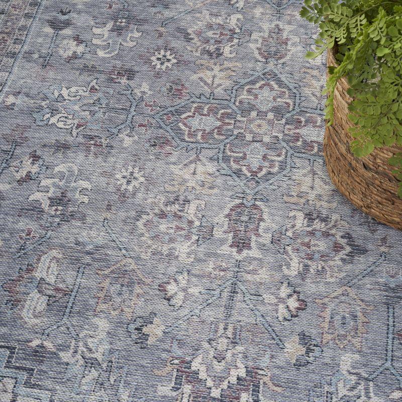 Machine Washable Oriental Gray Area Rug