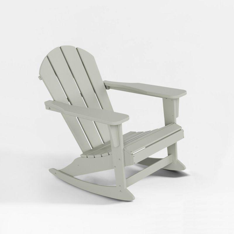 WestinTrends  Outdoor Patio Porch Rocking Adirondack Chair, Sand
