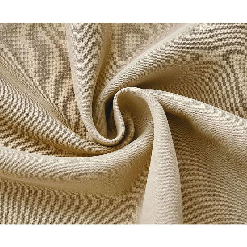 Blackout Room Divider Panel Privacy Partition Heavyweight Premium Fabric Thermal Insulated Grommet Top Cappuccino Color 48 W X 84 L Inches