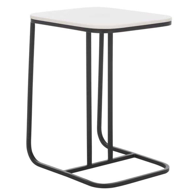 Yenna Accent Table - White Marble/Black - Safavieh