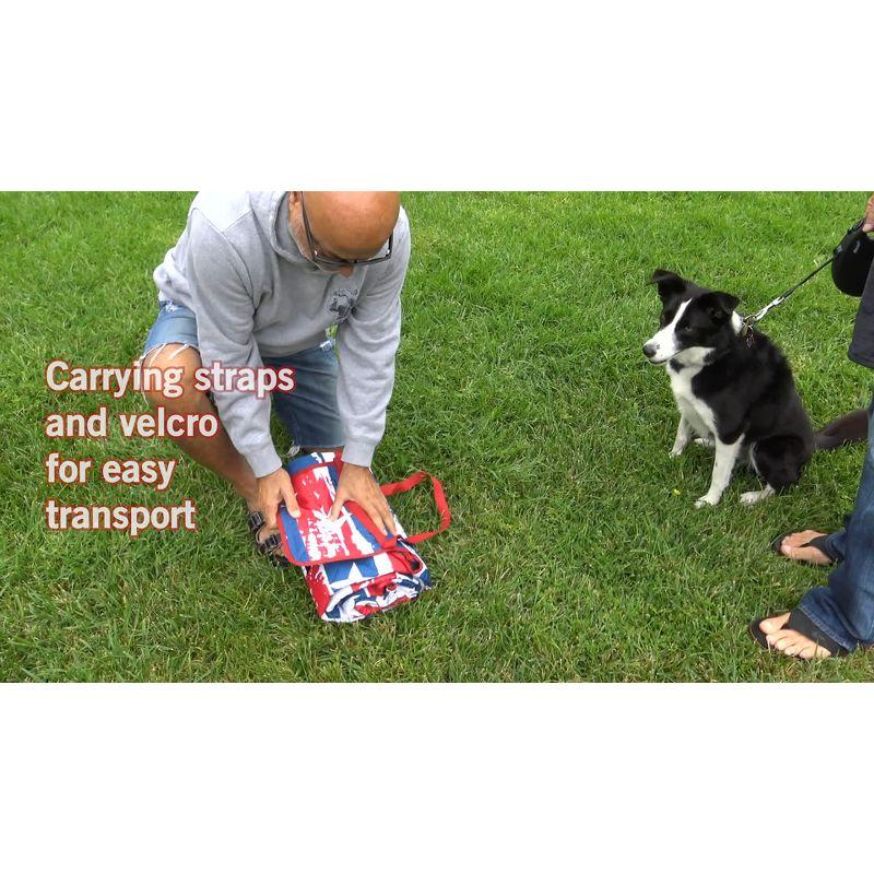 Tirrinia Picnic Blanket Extra Large Waterproof Lightweight Portable Outdoor Mat for Family Camping, Travel, Park, Beach, Hiking, Stadium, Concerts ( Striped Print, 70''X80'') - Machine Washable