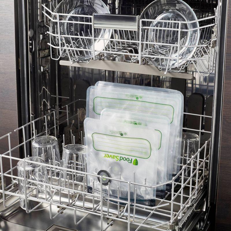 FoodSaver Reusable Gallon Vacuum Zipper Bags - for use with FoodSaver Handheld Vacuum Sealers - 8ct