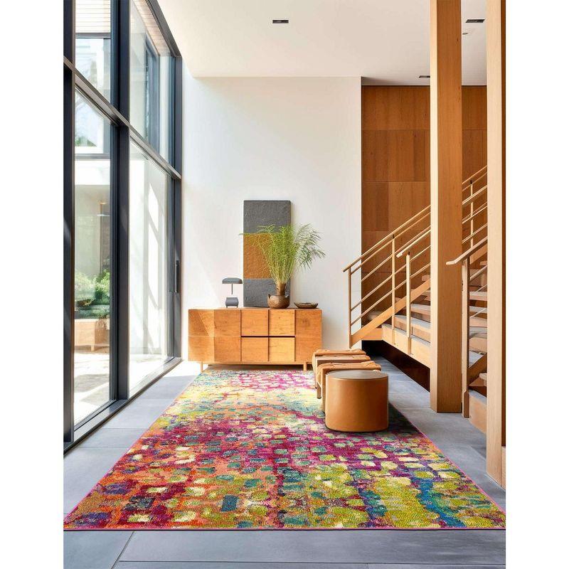 Abstract Artistry Color Splash 5' x 8' Rectangular Indoor Rug