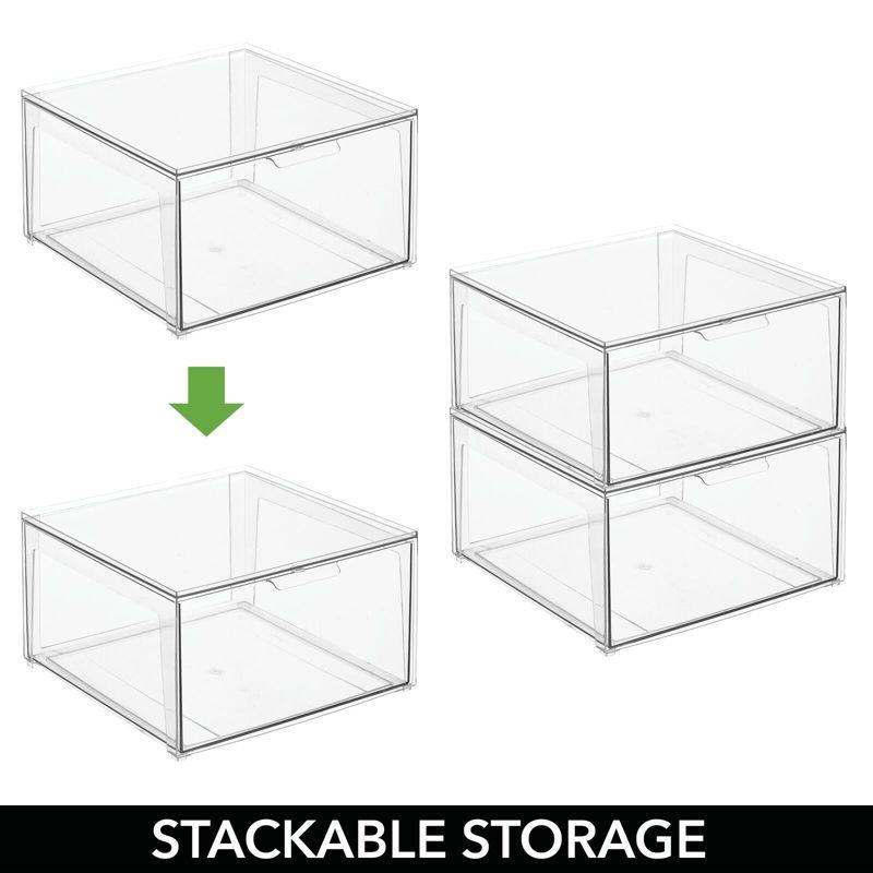 iDesign Clarity Closet Stacking Drawer Organizer 14 x 14 x 8 M4 (Set of 4)