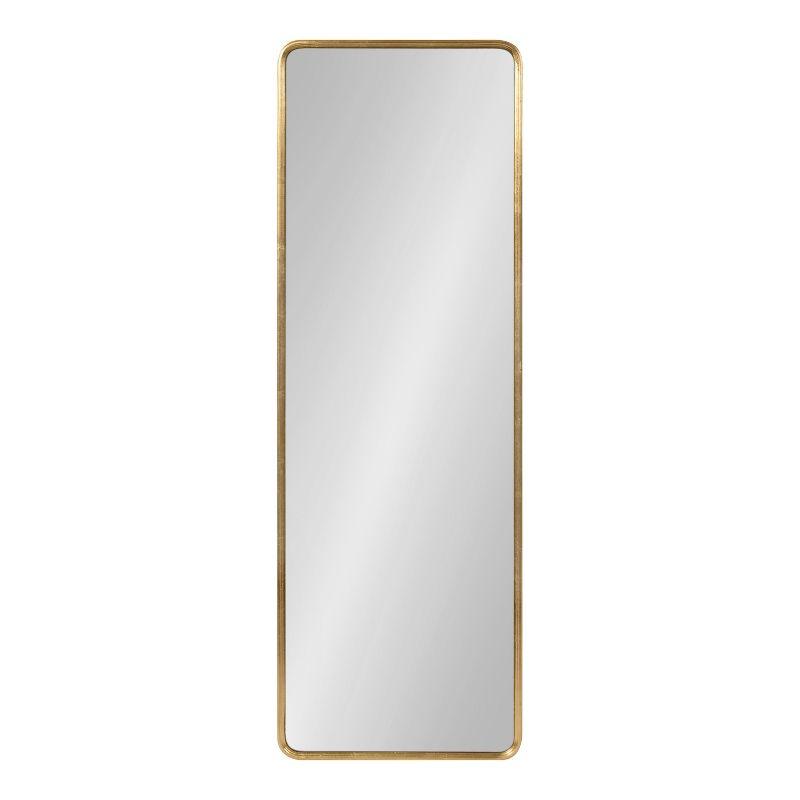 Elegant Gold Full-Length Wood Framed Rectangular Mirror