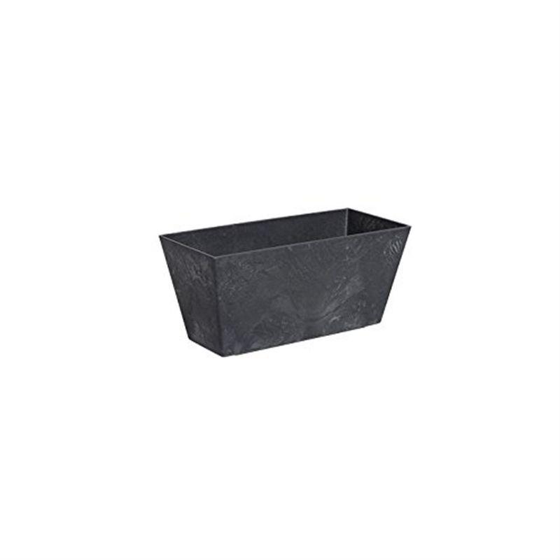 Novelty Artstone Ella Flower Box, Black, 14.5in