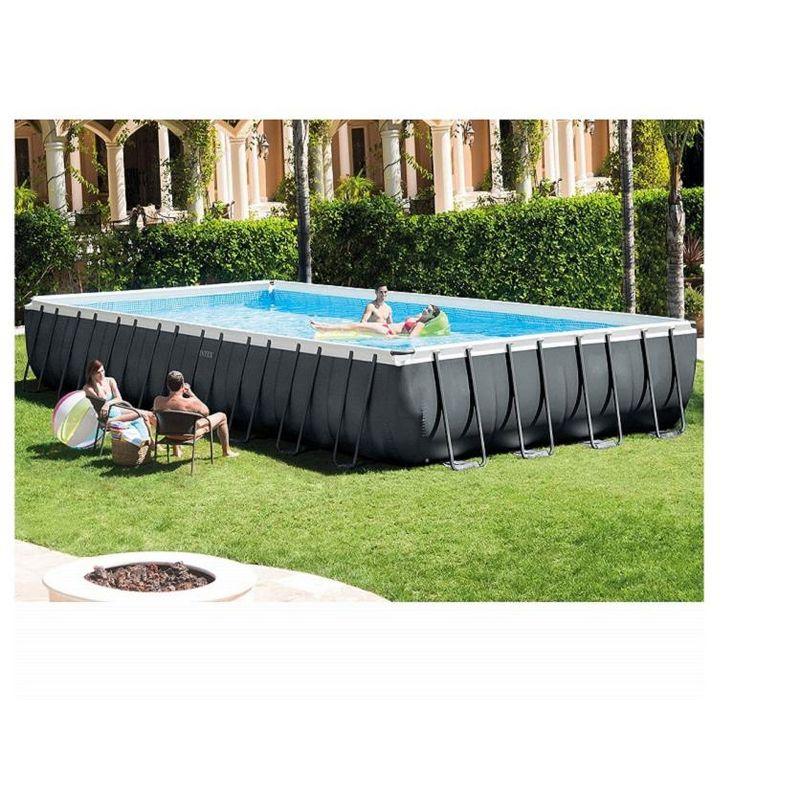 Intex Ultra 24ftX12ftX52in XTR Rectangular Metal Frame Swimming Pool Set w/Pump Filter
