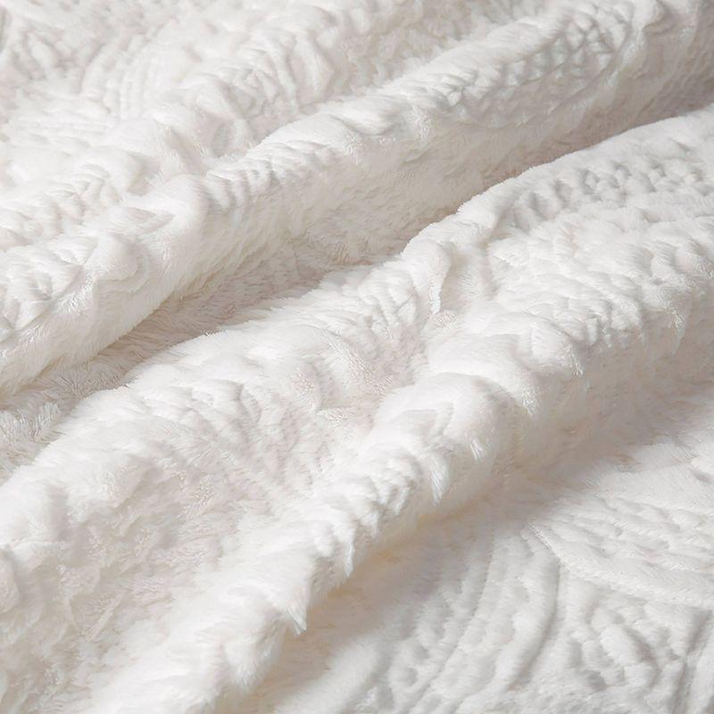 Madison Park Arya Embroidered Medallion Faux Fur Ultra Plush Comforter Set