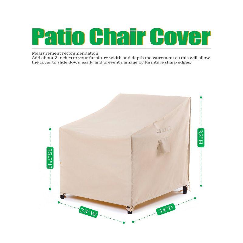 F&J Outdoors Premium Waterproof Outdoor Patio Chair Cover: Latest Rip-Stop Fabric, 3-Year Warranty