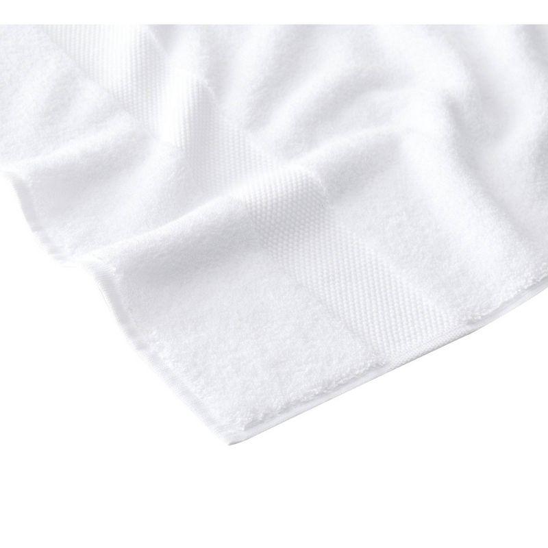 6pc Solid Bath Towel Set White - Brooklyn Loom: Luxury Heavyweight 550-800 GSM, Machine Washable