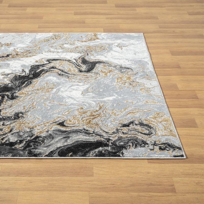 Luxe Weavers Marble Swirl Abstract Area Rug