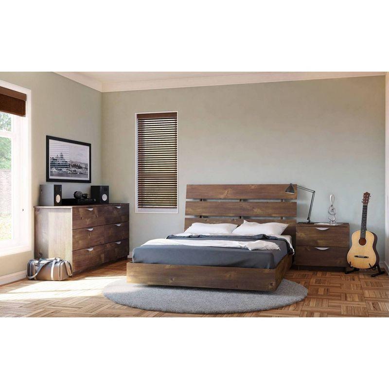 Truffle Brown Full/Double Modern Platform Bed with Engineered Wood Frame