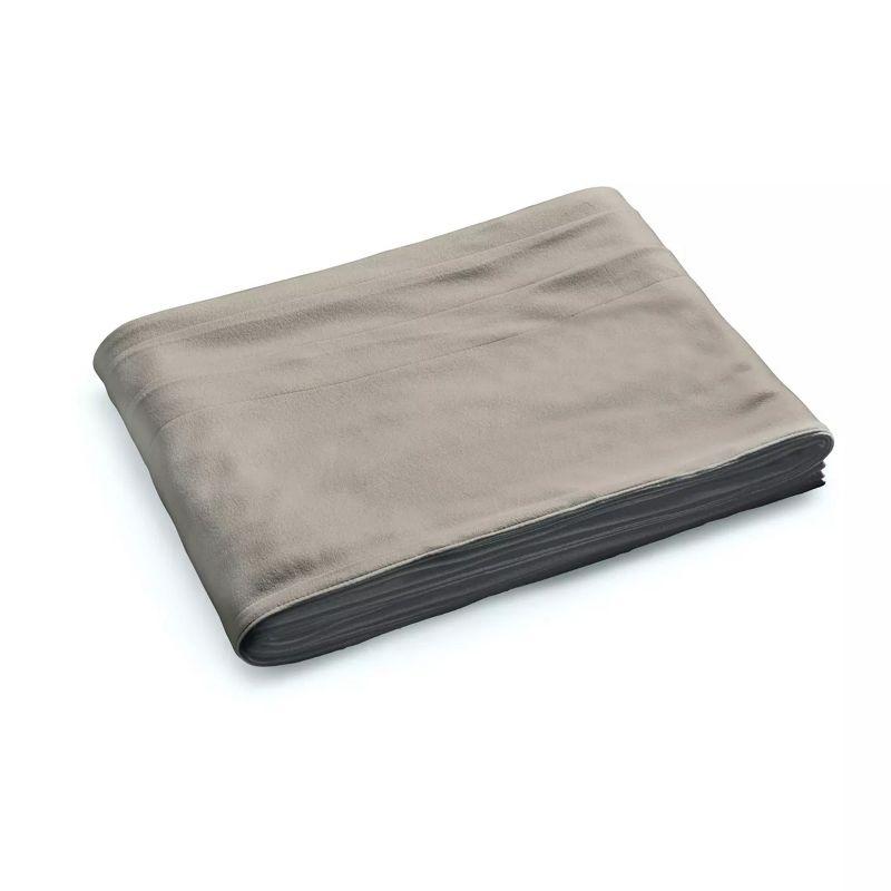 Sunbeam Full Size Electric Fleece Heated Blanket in Mushroom