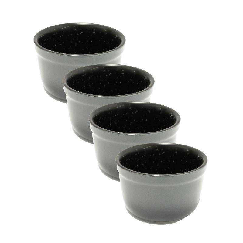 Gem 4.75" Stoneware Round Ramekin Set, 4 Pieces