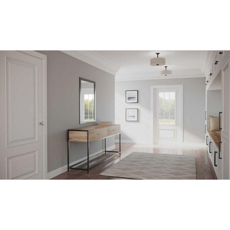 Progress Lighting, Inspire Collection, 2-Light Semi-Flush Mount, Brushed Nickel, Linen Shade