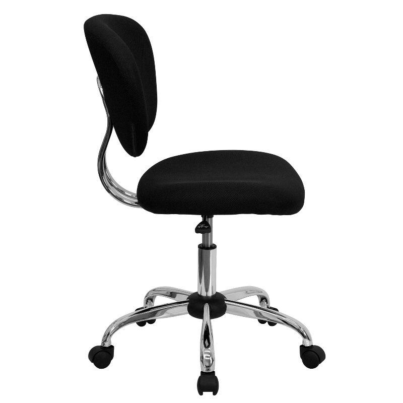 Emma and Oliver Mid-Back Mesh Padded Swivel Task Office Chair with Chrome Base