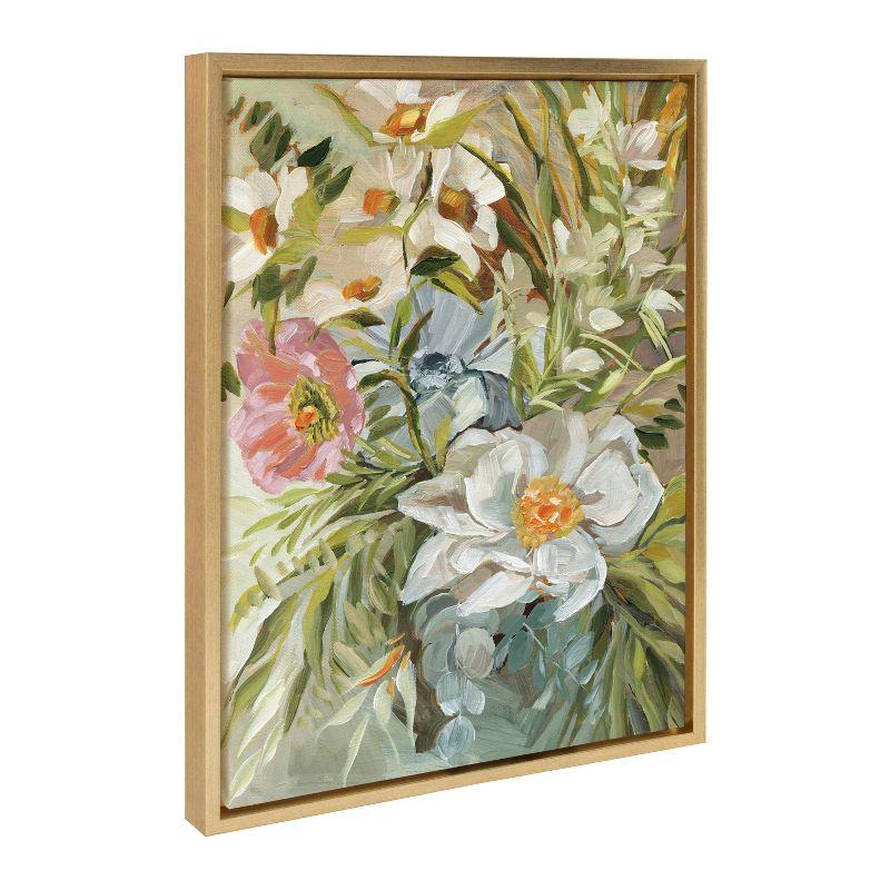 Gold Framed Floral Bouquet Canvas Wall Art, 18 x 24