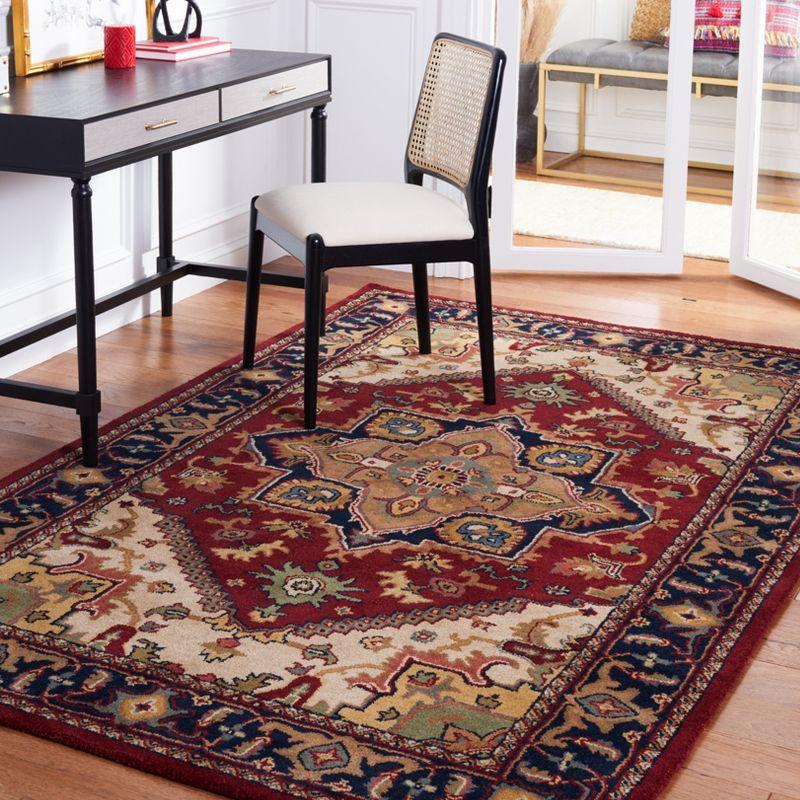 Heritage HG625 Hand Tufted Indoor Area Rug - Red - 6'x6' - Safavieh