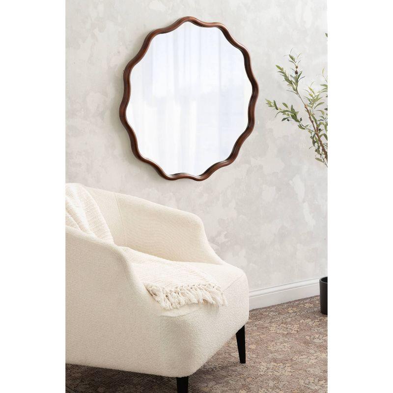 Kate & Laurel All Things Decor 30"x30" Talma Scalloped Wall Mirror