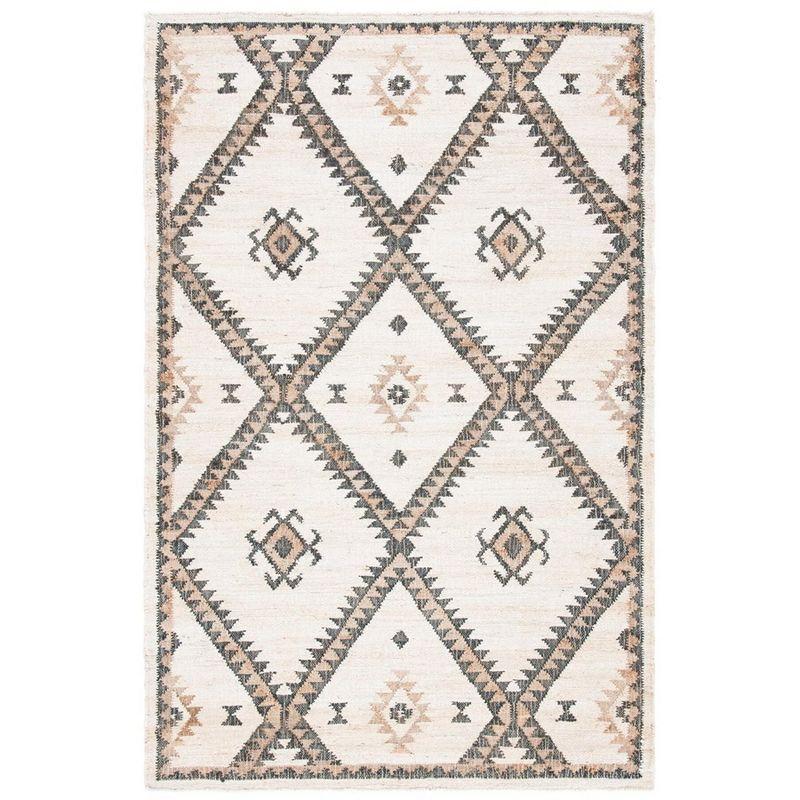 Kilim KLM761 Hand Woven Area Rug - Ivory/Black - 4'x6' - Safavieh.