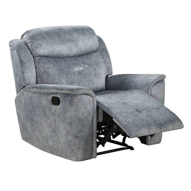 Acme Furniture Mariana Recliner Sofa Silver Gray Fabric