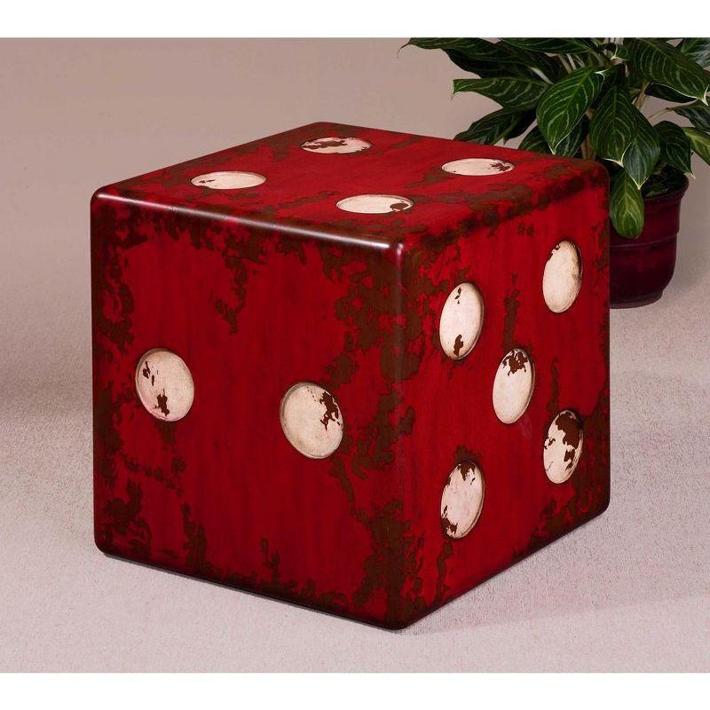 Uttermost Dice Red Accent Table