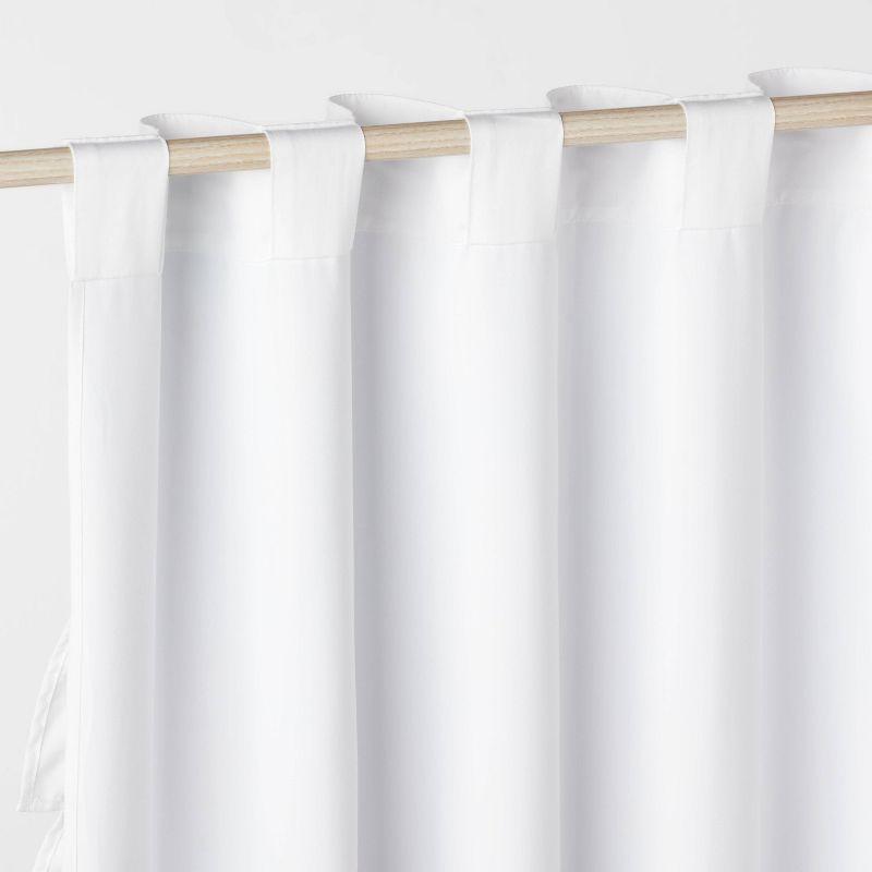 42"W x 84"L Ruffle Kids' Blackout Window Curtain Panel White - Pillowfort™